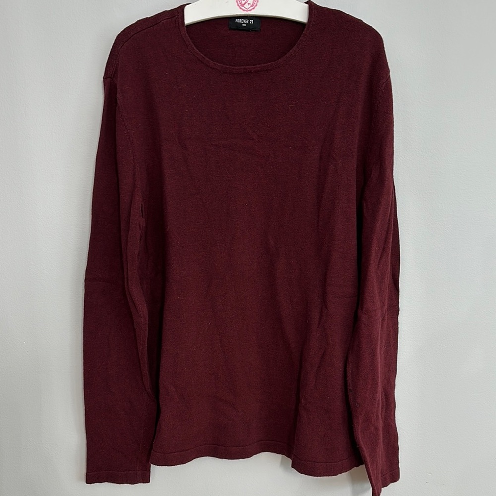 Forever 21 Burgundy Crewneck Sweater
